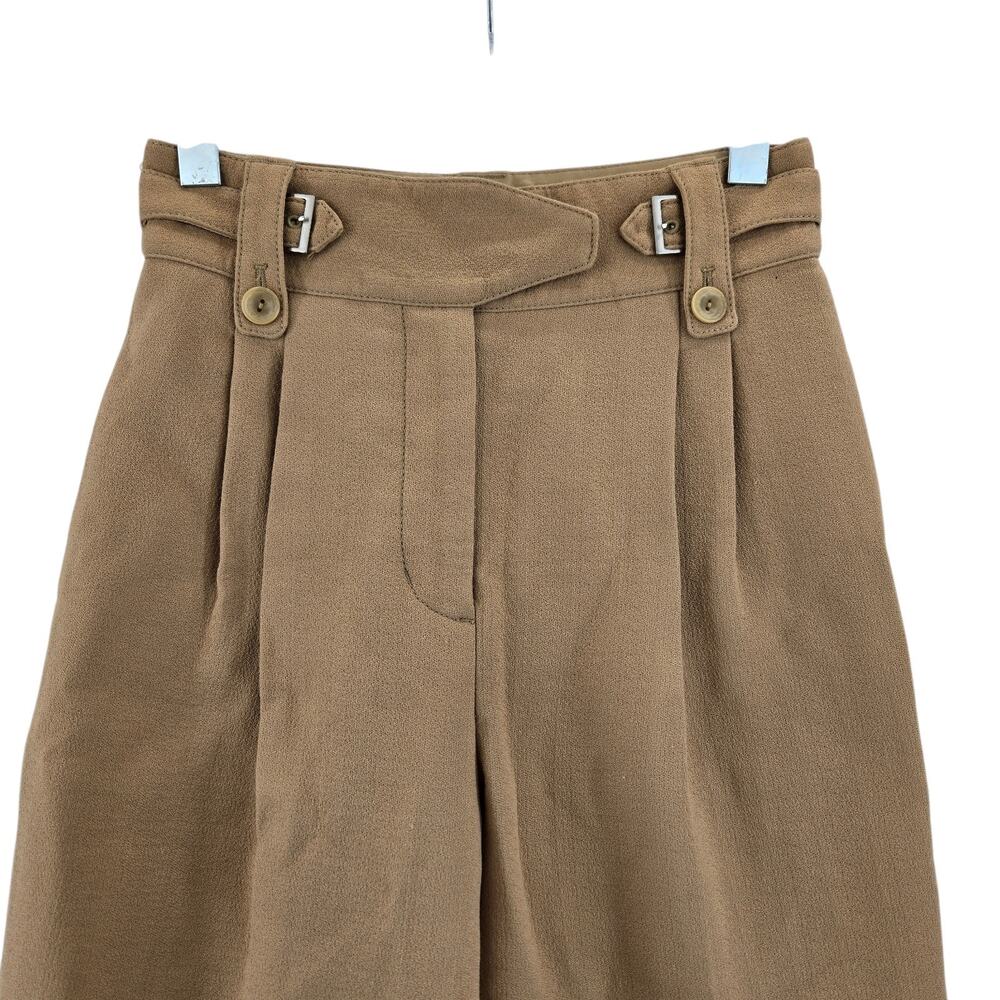 3.1 Phillip Lim Pleated Dress Pants Womens 2 XS Camel Tan High Rise Tapered Leg - Picture 2 of 12
